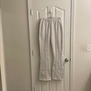 Boohoo Light Gray Boot Cut Sweatpants
